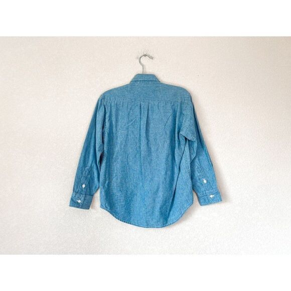 Ralph Lauren Boys Blue Long Sleeve Button Down Shirt, Size 6 - Picture 3 of 3